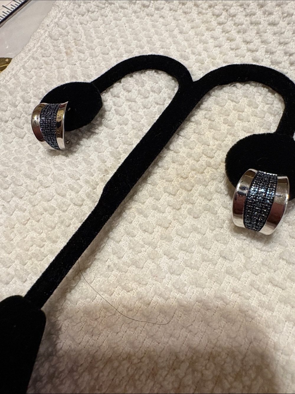 Kay Jewelers Black Pavé Huggie Earrings